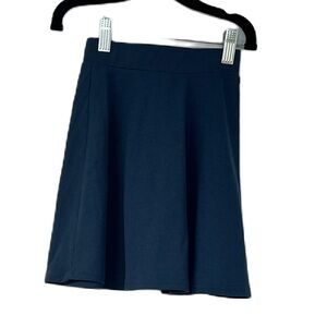 Tottini girls sz 4 ribbed blue aline skirt casual lightweight fun comfy cotton